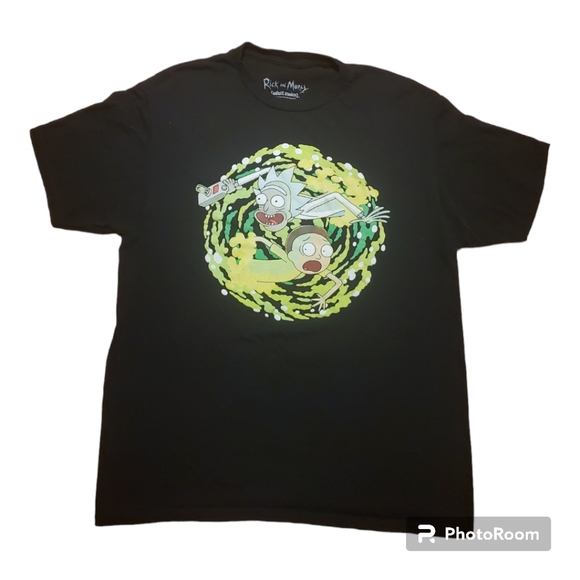 Rick And Morty Portal Travel T-Shirt 100%  Cotton Size Large Mens - Picture 2 of 5